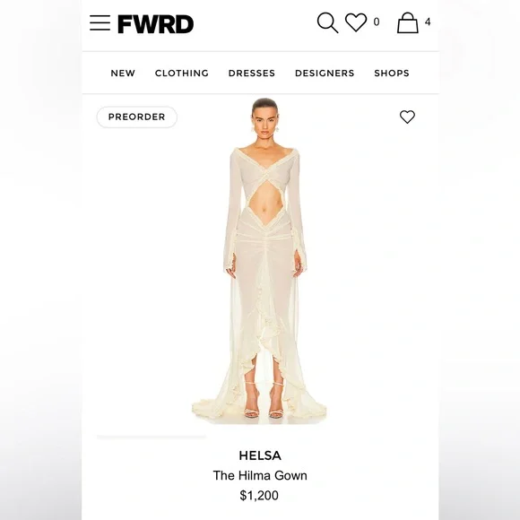 NWT HELSA The Hilma Gown: Small - Picture 14 of 15